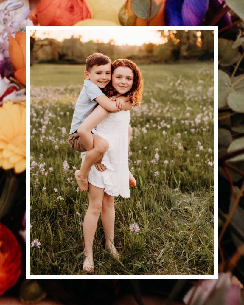 Fun family photographer who loves shooting in wildflowers