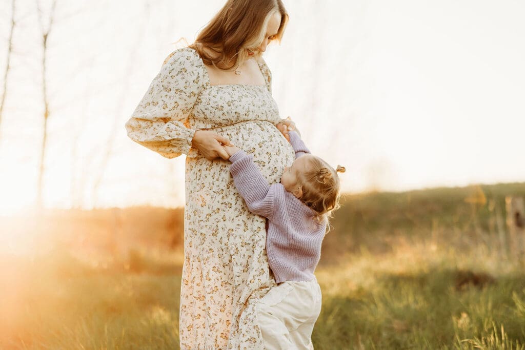 Mom and toddler maternity photoshoot